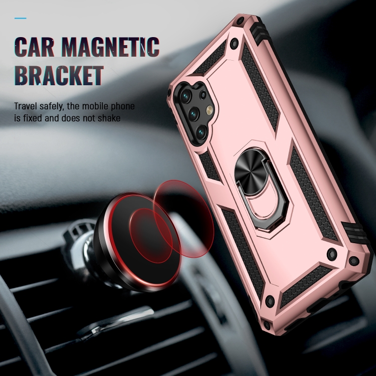  Samsung Galaxy A13 4G Skal Shockproof Ring Armor Roséguld