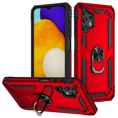  Samsung Galaxy A13 4G Skal Shockproof Ring Armor Röd
