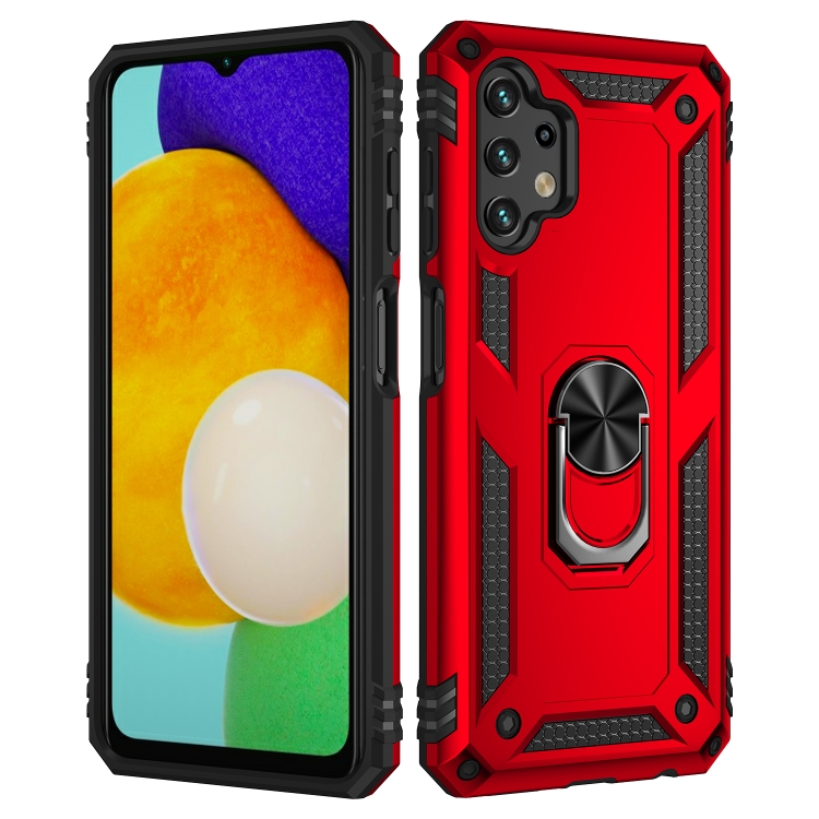  Samsung Galaxy A13 4G Skal Shockproof Ring Armor Röd