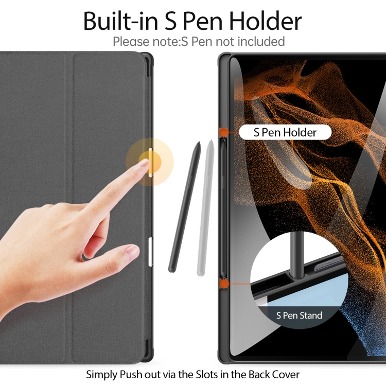 DUX DUCIS DUX DUCIS Galaxy Tab S8 Ultra Fodral DOMO Tri-Fold Svart