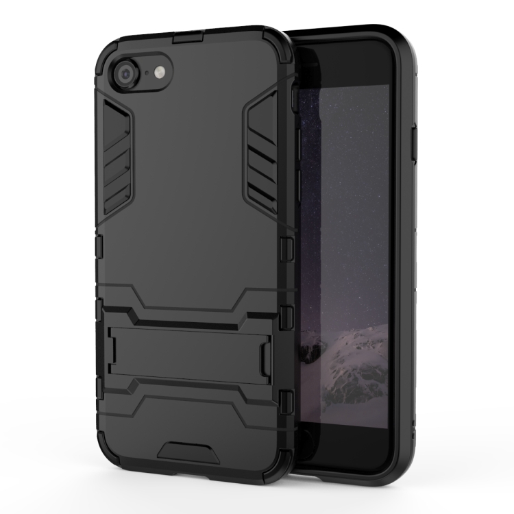  iPhone 7/8/SE Skal Hybrid Armor Kickstand Svart
