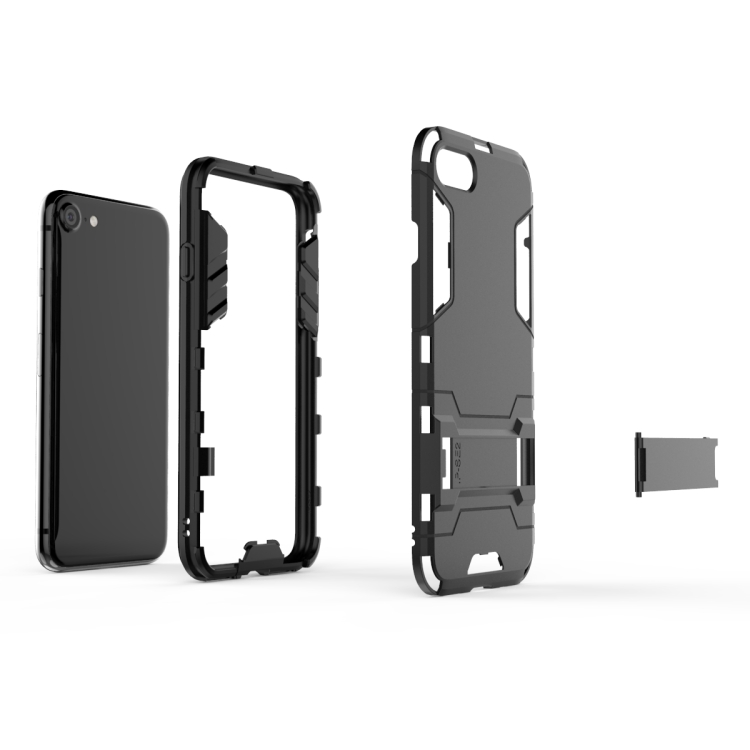  iPhone 7/8/SE Skal Hybrid Armor Kickstand Svart