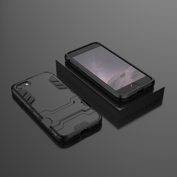  iPhone 7/8/SE Skal Hybrid Armor Kickstand Svart