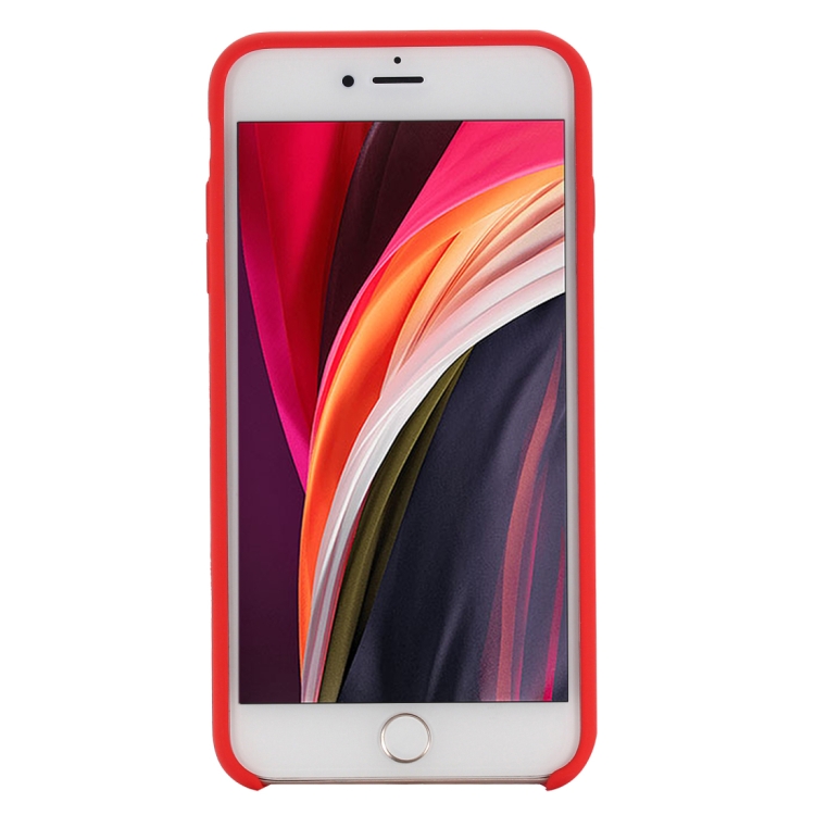  iPhone 7/8/SE Skal Liquid Silikon Röd