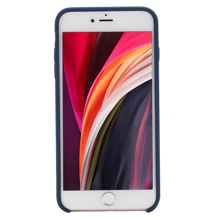  iPhone 7/8/SE Skal Liquid Silikon Mörk Blå