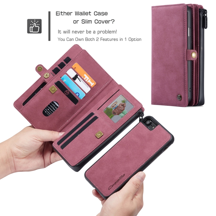 CASEME CASEME iPhone 7/8/SE Fodral 2in1 Multifunktionellt Röd