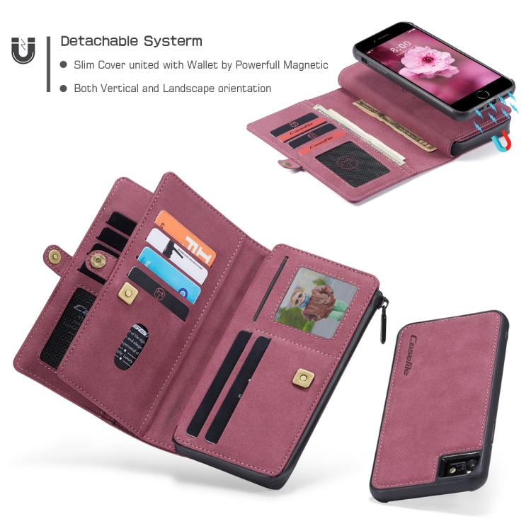 CASEME CASEME iPhone 7/8/SE Fodral 2in1 Multifunktionellt Röd