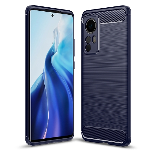  Xiaomi 12 Skal Borstad Stål Textur Blå