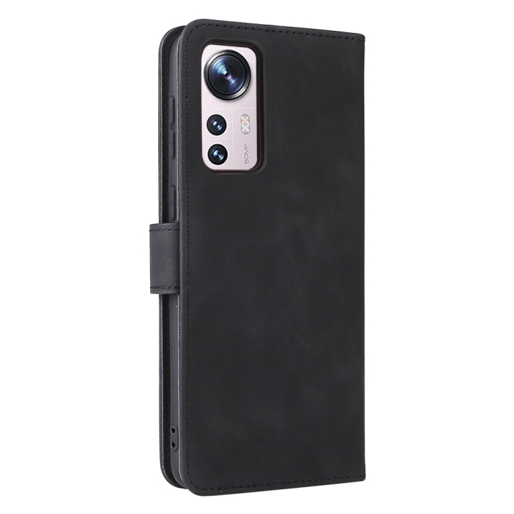  Xiaomi 12 Fodral Skin Touch Läder Svart
