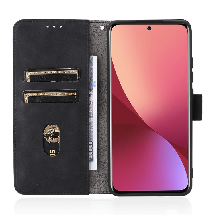  Xiaomi 12 Fodral Skin Touch Läder Svart