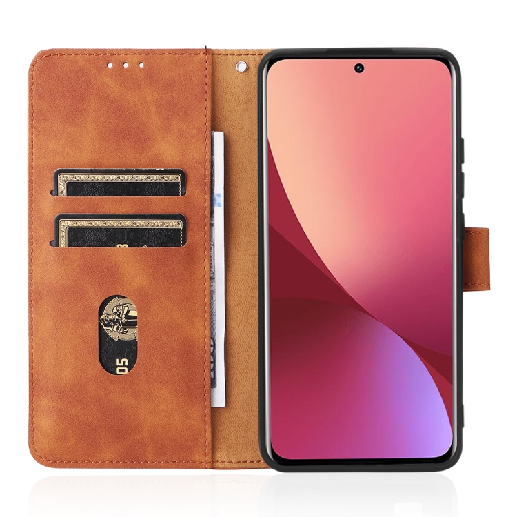  Xiaomi 12 Fodral Skin Touch Läder Brun