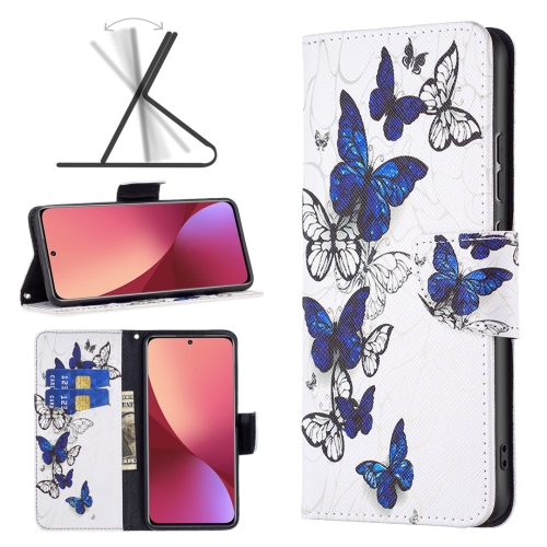  Xiaomi 12 Fodral Med Tryck Blå Fjärilar