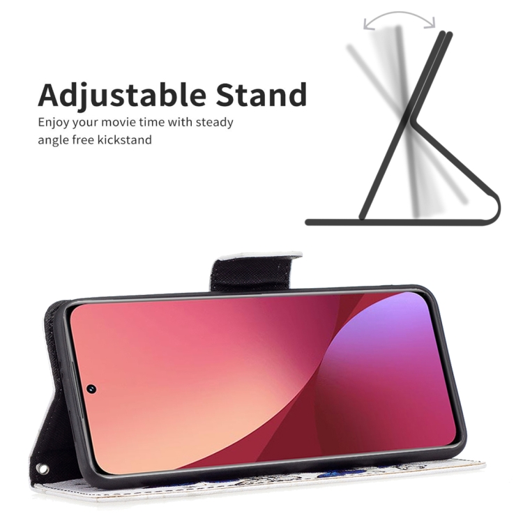  Xiaomi 12 Fodral Med Tryck Blå Fjärilar