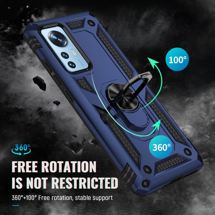  Xiaomi 12 Skal Shockproof Ring Blå