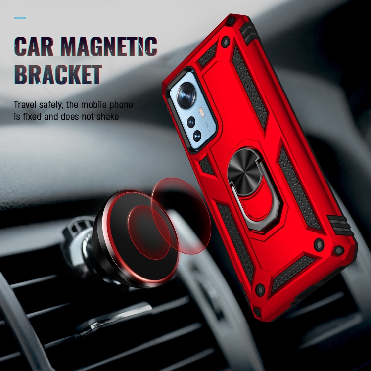  Xiaomi 12 Skal Shockproof Ring Röd