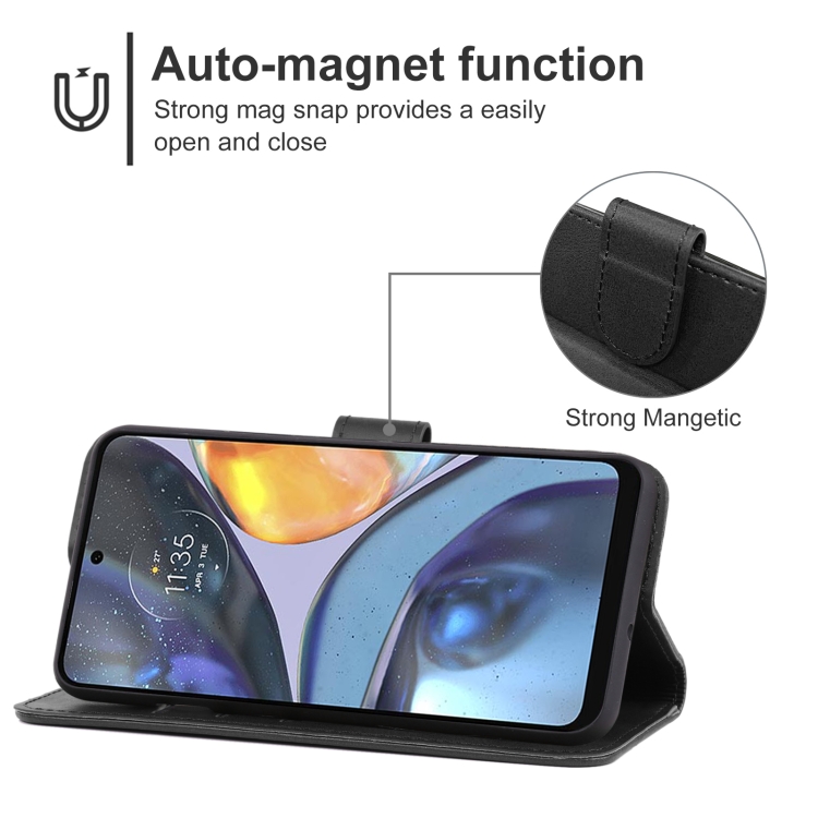  Motorola Moto G22 Fodral Läder Svart