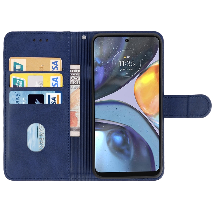  Motorola Moto G22 Fodral Läder Blå