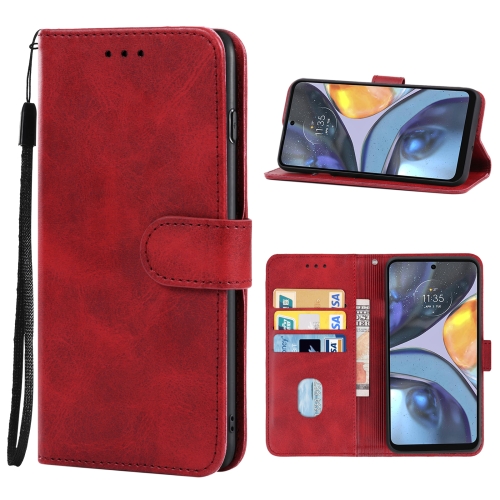 Motorola Moto G22 Fodral Läder Röd