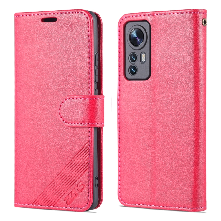 AZNS AZNS Xiaomi 12 Fodral Läder Röd