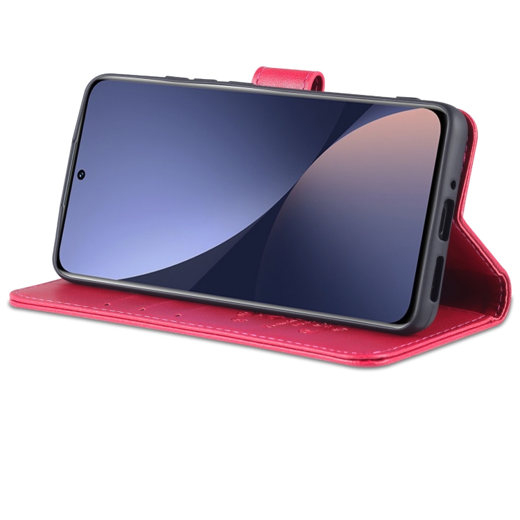 AZNS AZNS Xiaomi 12 Fodral Läder Röd