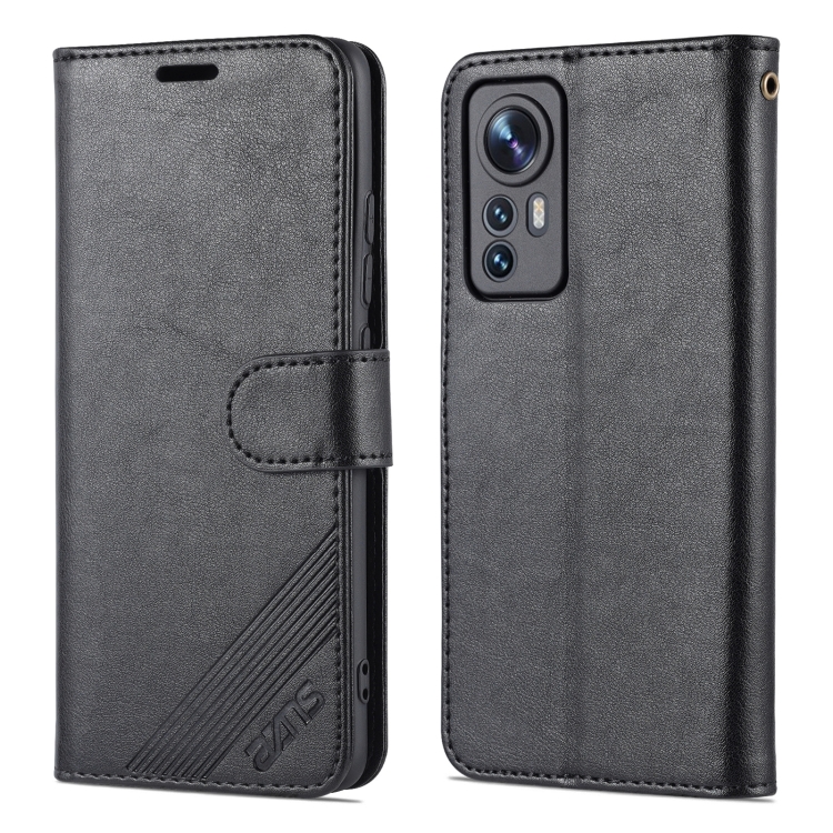 AZNS AZNS Xiaomi 12 Fodral Läder Svart