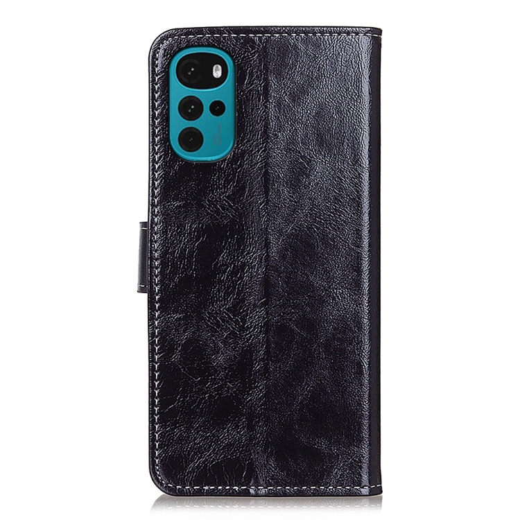  Motorola Moto G22 Fodral Retro Läder Svart