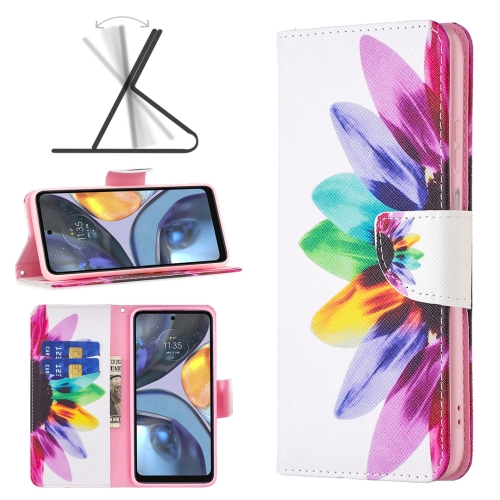  Motorola Moto G22 Fodral Tryck Sun Flower