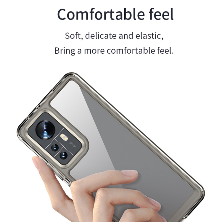  Xiaomi 12 Skal Hybrid Akryl Transparent/Svart