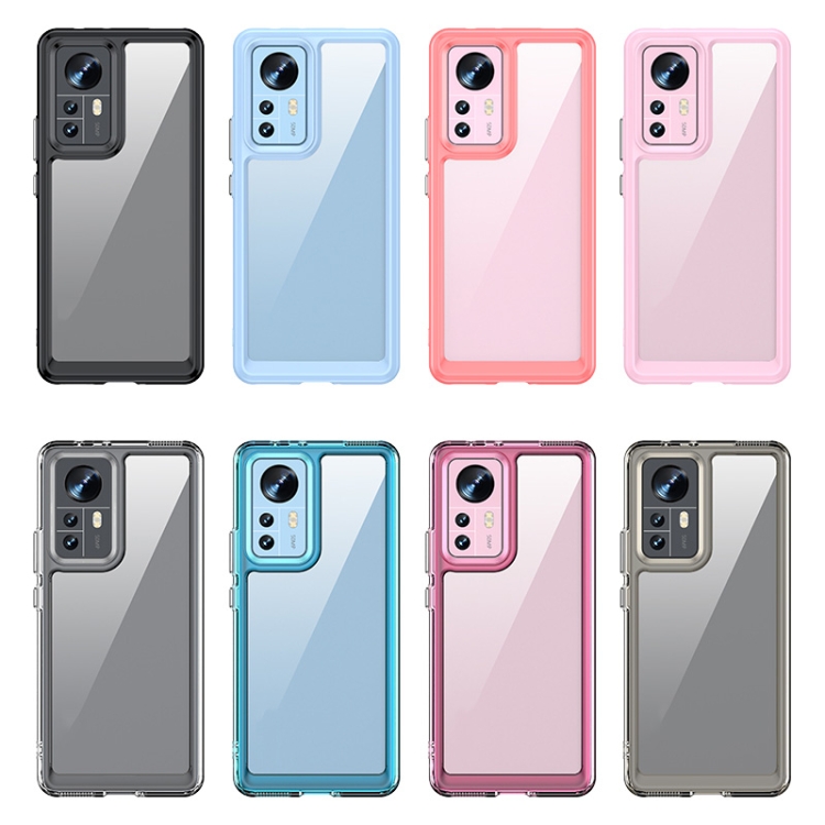  Xiaomi 12 Skal Hybrid Akryl Transparent/Blå