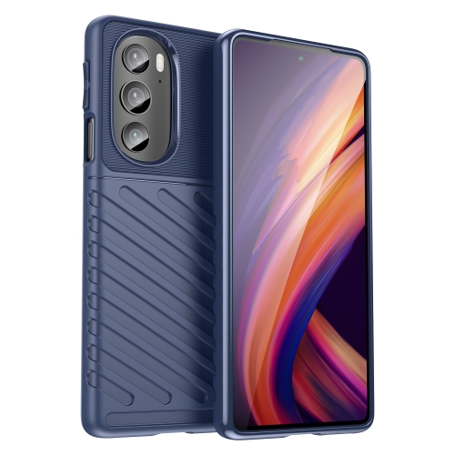  Motorola Edge 30 Pro Skal Twill Textur Blå