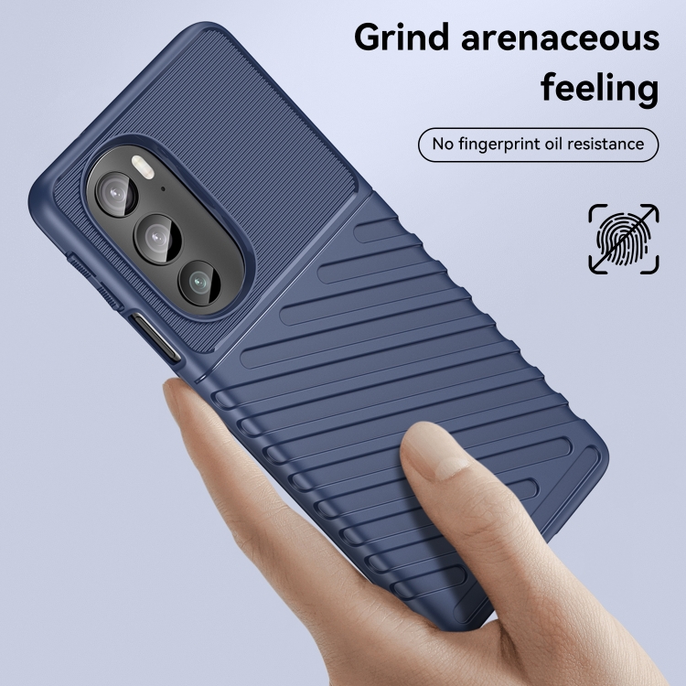  Motorola Edge 30 Pro Skal Twill Textur Blå