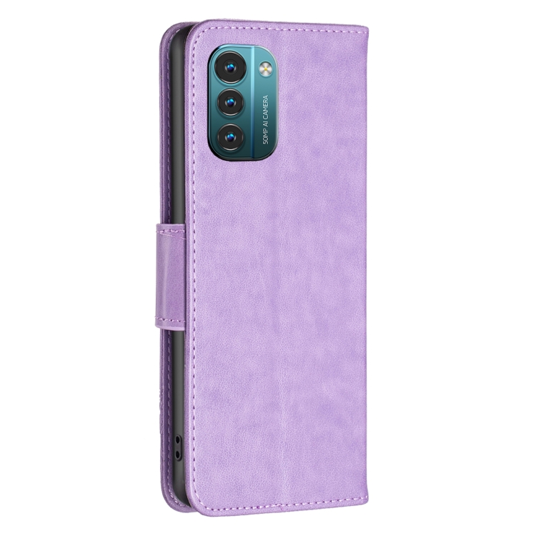  Nokia G11 / G21 Fodral Tryck Butterfly Lila