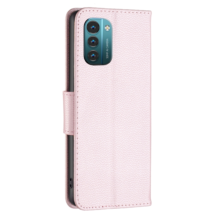  Nokia G11 / G21 Fodral Shark Litchi Roséguld