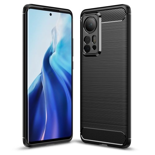  Xiaomi 12 Pro Skal Borstad Stål Textur Svart