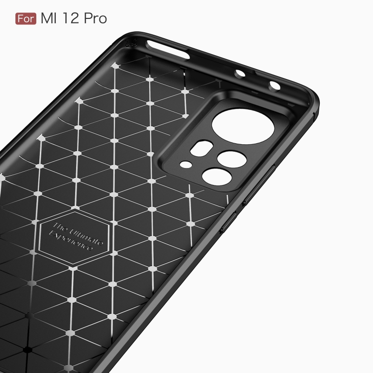  Xiaomi 12 Pro Skal Borstad Stål Textur Svart