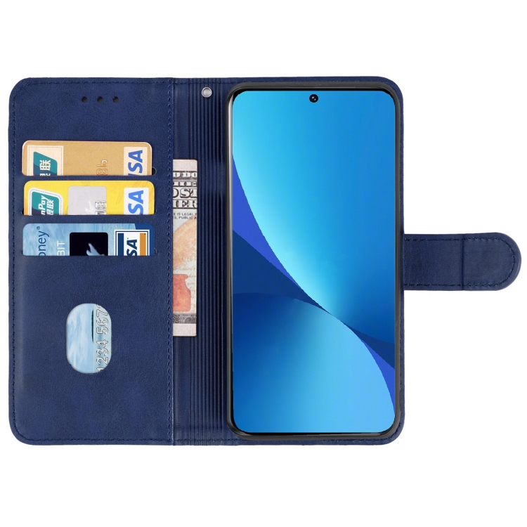  Xiaomi 12 Pro Fodral Läder Blå