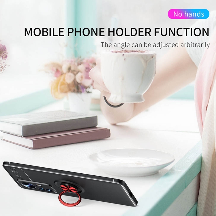  Xiaomi 12 Pro Skal Ring Svart/Röd