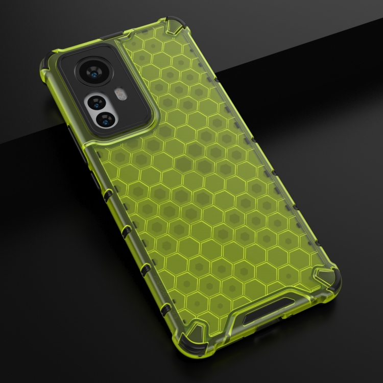  Xiaomi 12 Pro Skal Hybrid Honeycomb Grön