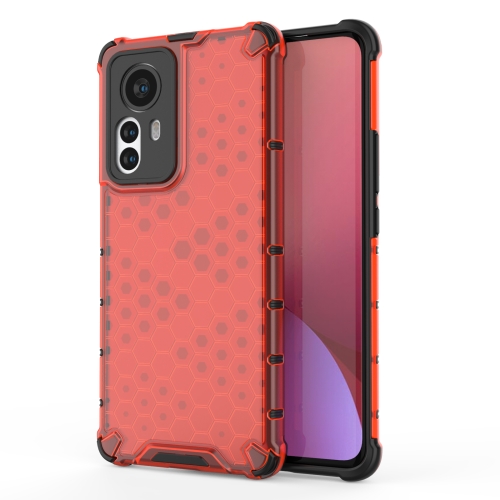  Xiaomi 12 Pro Skal Hybrid Honeycomb Röd