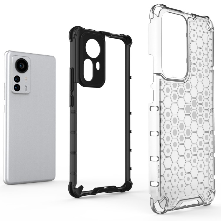  Xiaomi 12 Pro Skal Hybrid Honeycomb Svart