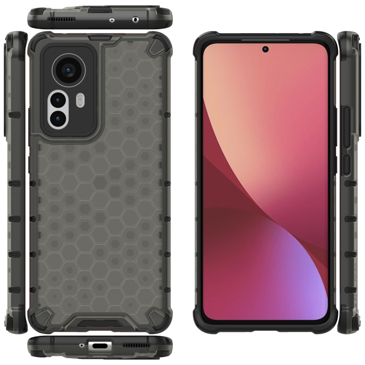  Xiaomi 12 Pro Skal Hybrid Honeycomb Svart