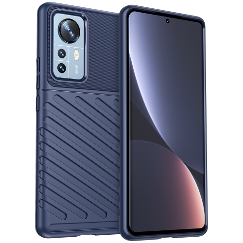  Xiaomi 12 Pro Skal Twill Textur Blå