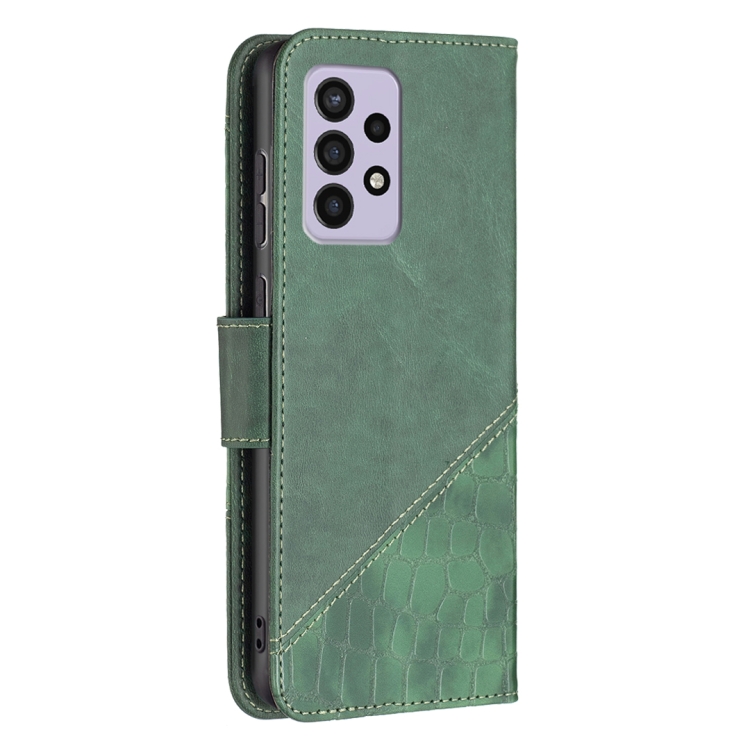  Samsung Galaxy A33 5G Fodral Krokodil Textur Grön