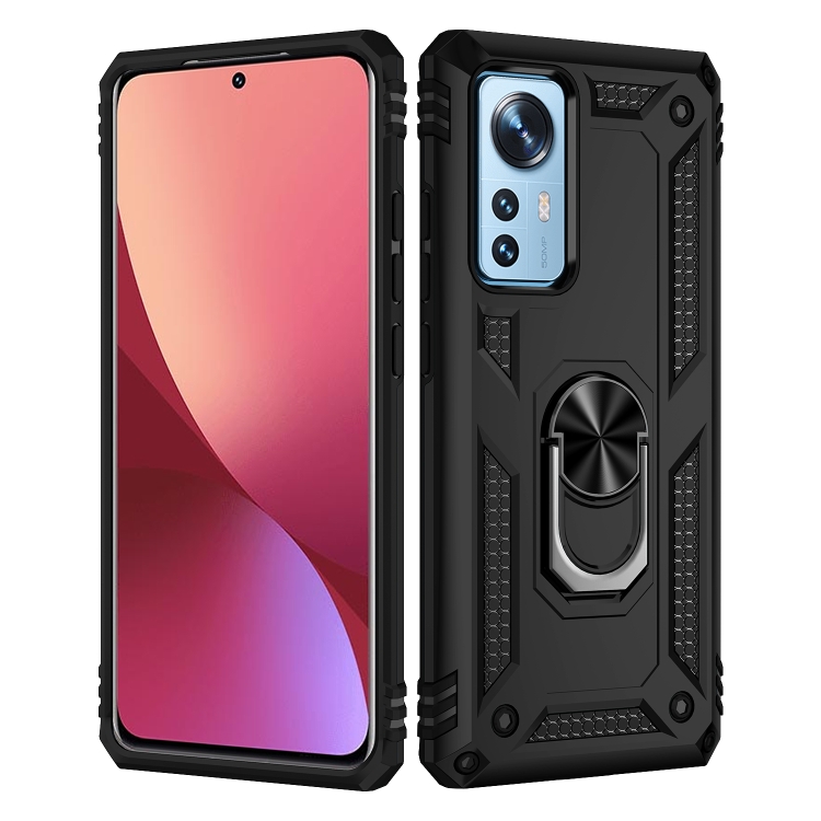  Xiaomi 12 Pro Skal Ring Hybrid Armor Svart