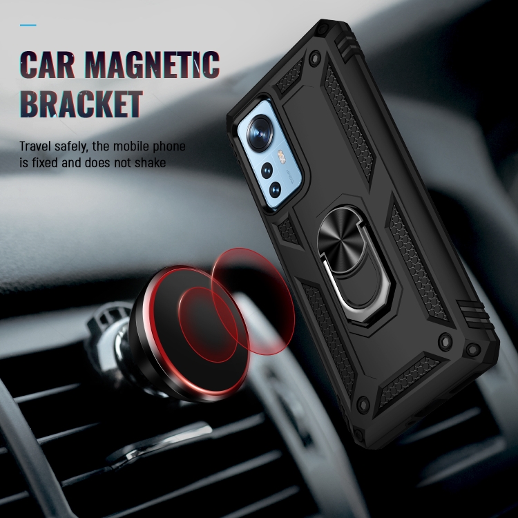  Xiaomi 12 Pro Skal Ring Hybrid Armor Svart