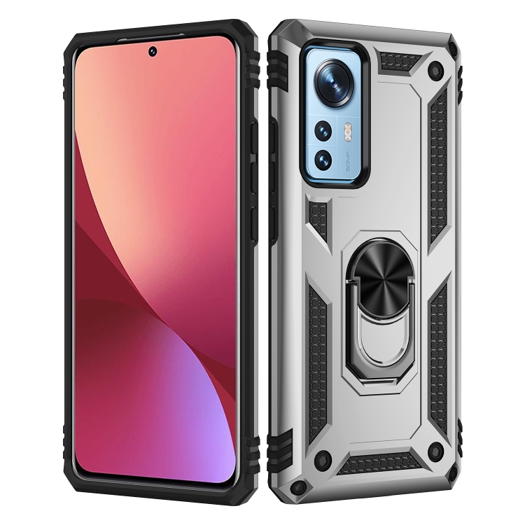  Xiaomi 12 Pro Skal Ring Hybrid Armor Silver