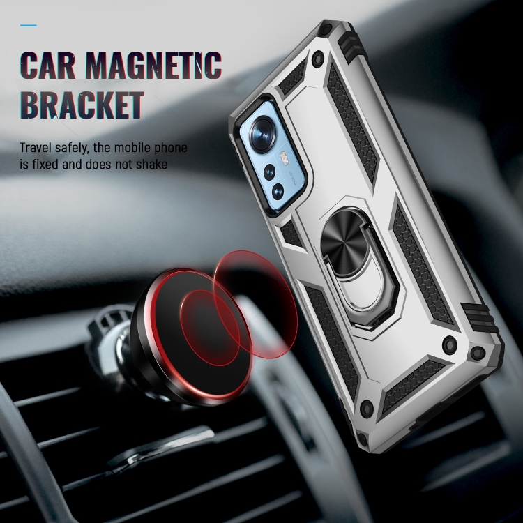  Xiaomi 12 Pro Skal Ring Hybrid Armor Silver