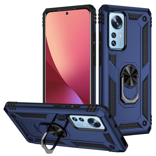  Xiaomi 12 Pro Skal Ring Hybrid Armor Blå