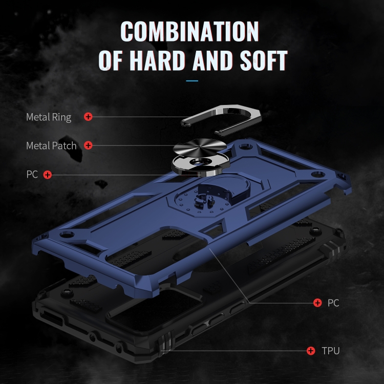  Xiaomi 12 Pro Skal Ring Hybrid Armor Blå