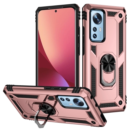  Xiaomi 12 Pro Skal Ring Hybrid Armor Roséguld